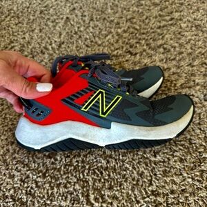 New Balance Kids' Red and Dark Gray Sneakers